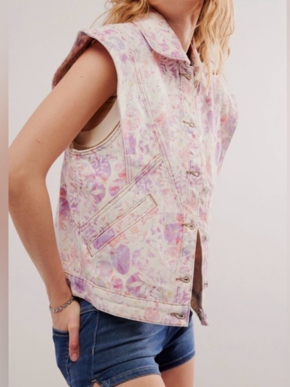 NWT Free People X Driftwood Shane x Sweet Romeo Vest in White